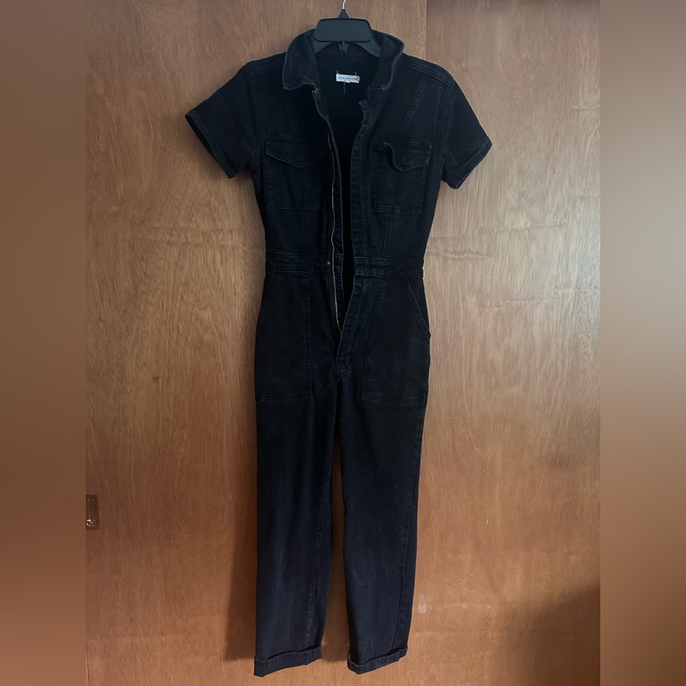 Black Denim Jumpsuit
